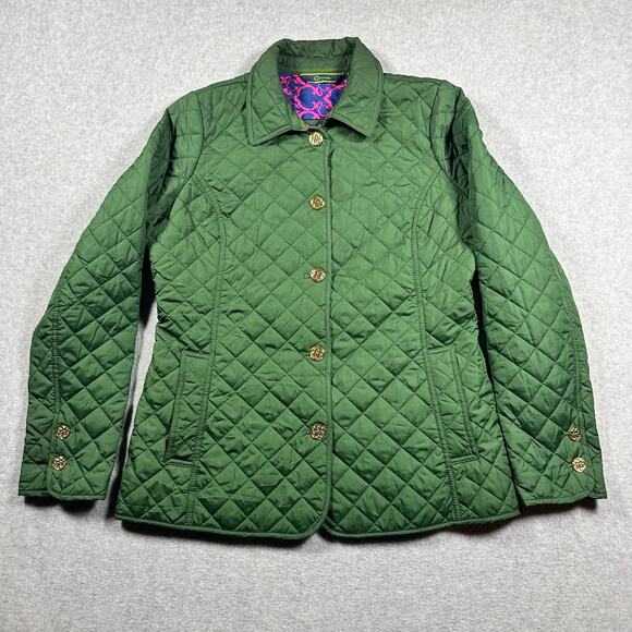 C Wonder Forest Green Quilted Jacket Size Small - Picture 1 of 8